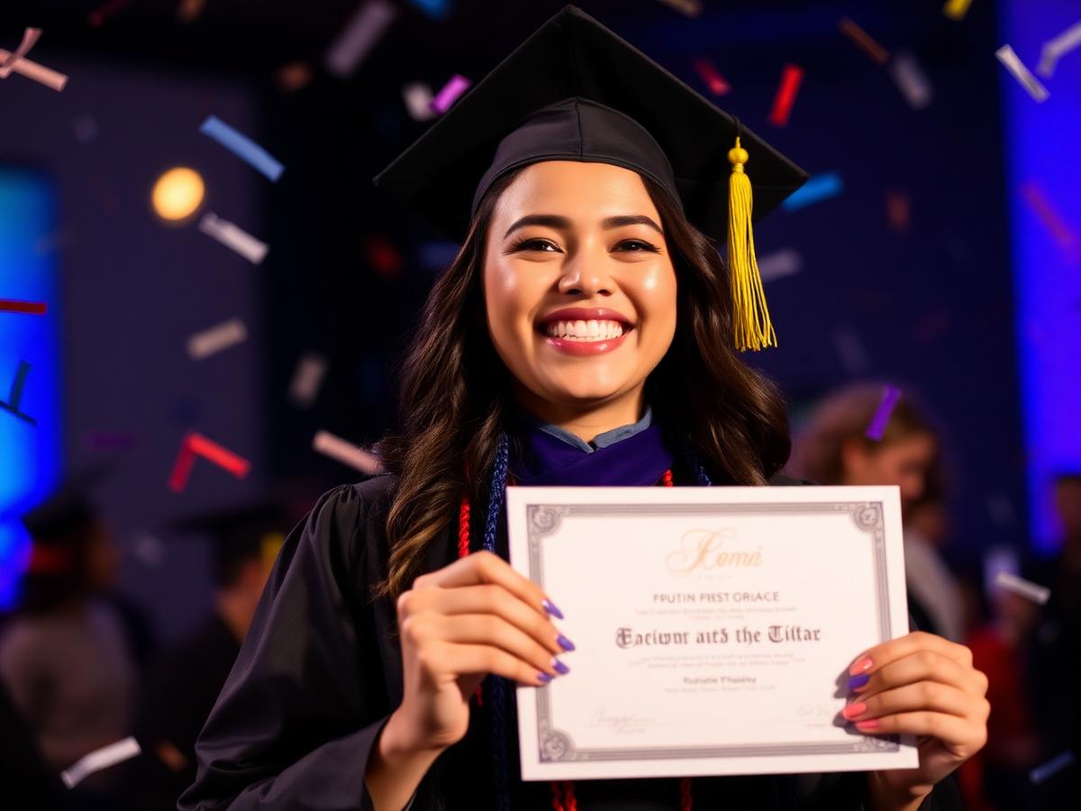 Graduate holding certificate